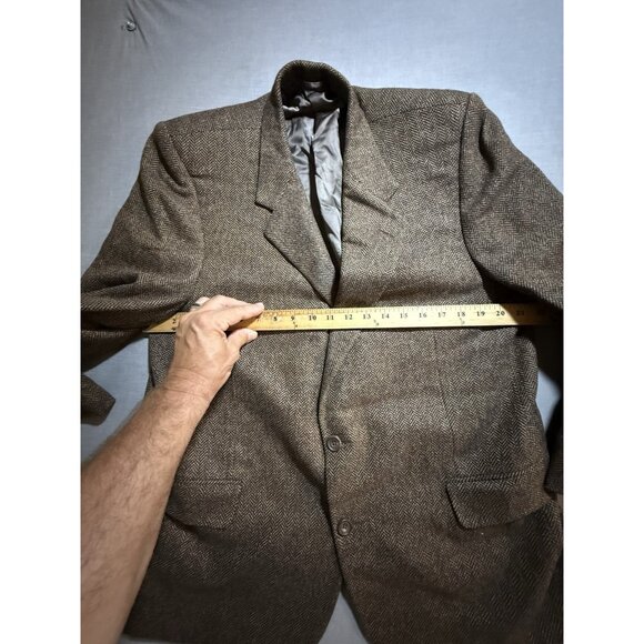 Hickey Freeman Mens Herringbone Cashmere Blazer Size 40 Old Money Classic Career - Picture 10 of 12